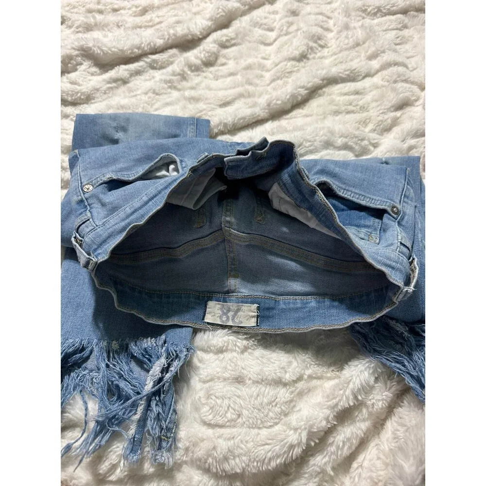 FREE PEOPLE FRAYED SKINNY JEANS